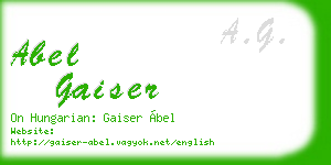 abel gaiser business card